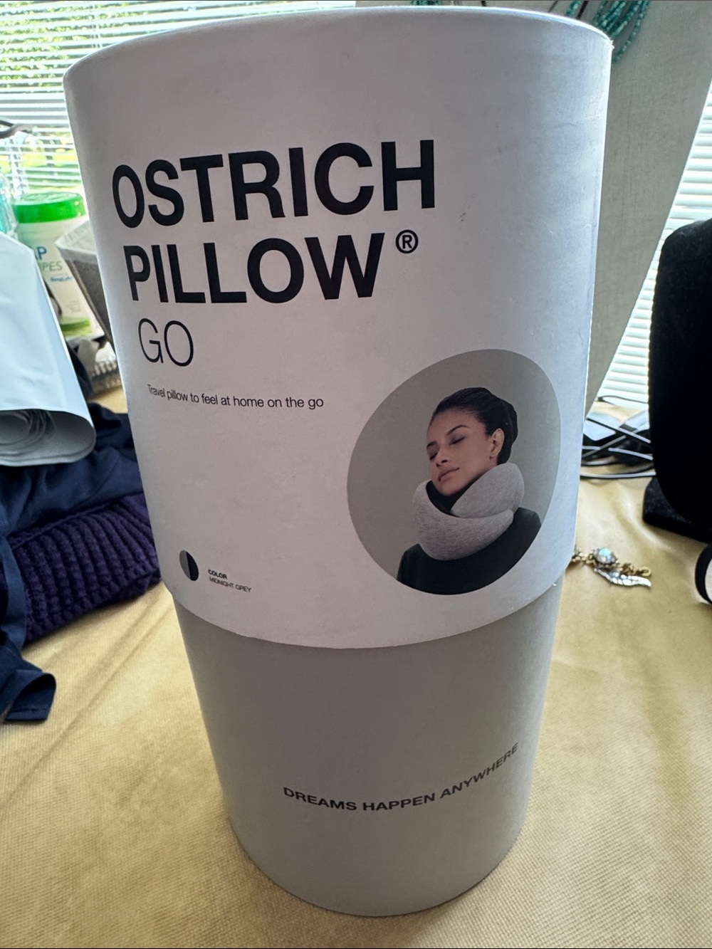 OSTRICHPILLOW GO Travel Neck Pillow in Light Gray